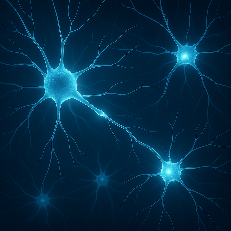 An abstract image of glowing lines representing neural pathways.